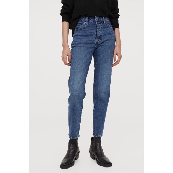 NEW H&M Straight High-Waisted Ankle Jeans | Size 6 - Picture 1 of 12
